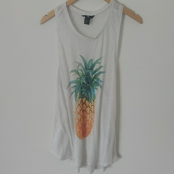 H&M Tops - H&M Racerback Pineapple 🍍 Graphic Tank Coverup